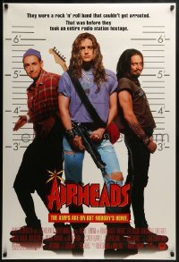 2k018 AIRHEADS style B DS 1sh 1994 rockers Adam Sandler, Brendan Fraser & Steve Buscemi!