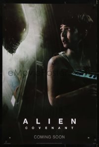 2k027 ALIEN COVENANT style E int'l teaser DS 1sh 2017 Ridley Scott, Waterston and the creature!