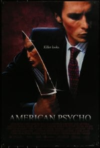 2k042 AMERICAN PSYCHO 1sh 2000 psychotic yuppie killer Christian Bale, from Ellis novel!