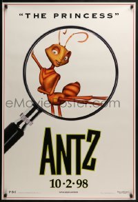 2k050 ANTZ advance 1sh 1998 Woody Allen, computer animated, Sharon Stone is the Princess!