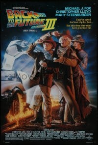 2k073 BACK TO THE FUTURE III DS 1sh 1990 Michael J. Fox, Chris Lloyd, Drew Struzan art!