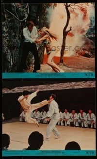 2m195 MAN WITH THE GOLDEN GUN 2 8x10 mini LCs 1974 Moore as James Bond, Ekland, karate!