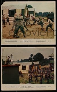 2m186 DIRTY DOZEN 3 color 8x10 stills 1967 Cassavetes, w/top cast training and fire at the chateau!