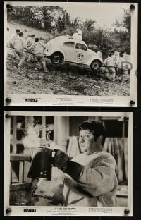 2m917 LOVE BUG 3 8x10 stills 1969 Disney, Herbie the Volkswagen Beetle, wacky Buddy Hackett!
