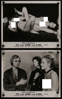 2m878 SIV, ANNE & SVEN 4 8x10 stills 1972 Joe Sarno, Swedish sex just released from customs!