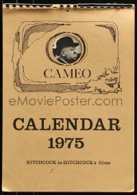 2p033 CAMEO CALENDAR 1975 11x16 calendar 1975 Hitchcock in Hithcock's films, shows all his cameos!
