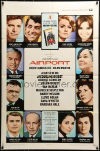 2r033 AIRPORT 1sh 1970 Burt Lancaster, Dean Martin, Jacqueline Bisset, Jean Seberg & more!