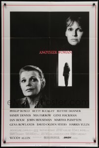 2r066 ANOTHER WOMAN 1sh 1988 Gena Rowlands & Mia Farrow, directed by Woody Allen!