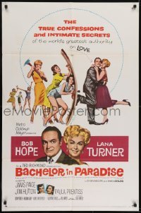 2r083 BACHELOR IN PARADISE 1sh 1961 world's greatest lover Bob Hope romances sexy Lana Turner!