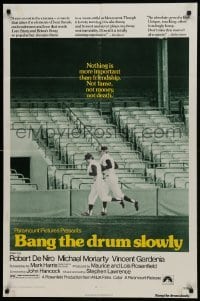 2r098 BANG THE DRUM SLOWLY 1sh 1973 Robert De Niro, image of New York Yankees baseball stadium!