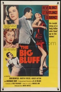 2r119 BIG BLUFF 1sh 1955 John Bromfield, the inside story of a lady-killer who lived up to his name