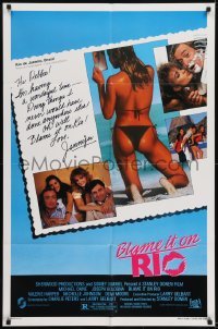 2r138 BLAME IT ON RIO 1sh 1984 Demi Moore, Michael Caine, super sexy postcard image!