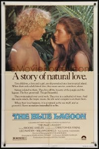 2r148 BLUE LAGOON 1sh 1980 sexy young Brooke Shields & Christopher Atkins!