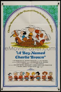 2r157 BOY NAMED CHARLIE BROWN 1sh 1970 baseball art of Snoopy & the Peanuts by Charles M. Schulz!