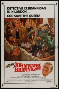 2r162 BRANNIGAN 1sh 1975 Douglas Hickox, great McGinnis art of fighting John Wayne in England!