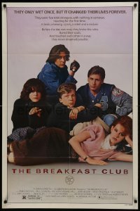 2r164 BREAKFAST CLUB 1sh 1985 John Hughes, Estevez, Molly Ringwald, Judd Nelson, cult classic!