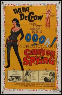 2r203 CARRY ON SPYING 1sh 1964 sexy English spy spoof, the most secrets exposed!