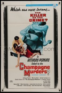 2r211 CHAMPAGNE MURDERS 1sh 1967 Claude Chabrol's Le Scandale, Anthony Perkins & sexy Furneaux