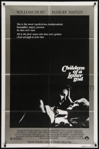 2r219 CHILDREN OF A LESSER GOD advance 1sh 1986 William Hurt & Best Actress winner Marlee Matlin!