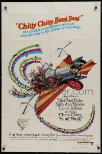 2r221 CHITTY CHITTY BANG BANG style A 1sh 1969 Dick Van Dyke, Sally Ann Howes, artwork of flying car