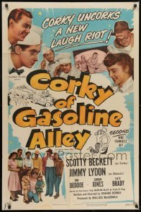 2r245 CORKY OF GASOLINE ALLEY 1sh 1951 Jimmy Lydon, Scotty Beckett in title role!