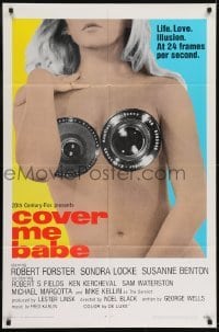 2r251 COVER ME BABE 1sh 1970 sexiest camera lense on nude girl image!