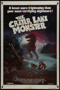 2r253 CRATER LAKE MONSTER 1sh 1977 really cool dinosaur artwork by Wil!