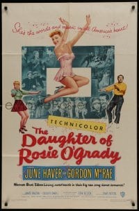 2r269 DAUGHTER OF ROSIE O'GRADY 1sh 1950 art of Gordon MacRae & sexy June Haver dancing!