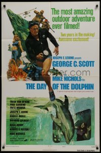 2r271 DAY OF THE DOLPHIN style D 1sh 1973 George C. Scott, Mike Nichols, dolphin assassin!