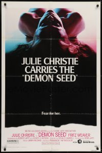 2r287 DEMON SEED 1sh 1977 Julie Christie is profanely violated by a demonic machine!