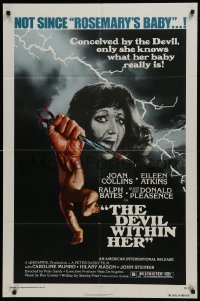 2r295 DEVIL WITHIN HER 1sh 1976 conceived by the Devil, only she knows what her baby really is!