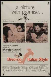 2r315 DIVORCE - ITALIAN STYLE 1sh 1962 Divorzio all'Italiana, Marcello Mastroianni