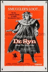 2r330 DR. SYN ALIAS THE SCARECROW 1sh R1972 Walt Disney, art of Patrick McGoohan as scarecrow!