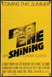 2r816 SHINING advance English 1sh 1980 Stanley Kubrick, Jack Nicholson, Duvall, Saul Bass art!