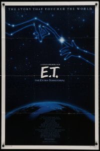 2r339 E.T. THE EXTRA TERRESTRIAL 1sh R1985 Drew Barrymore, Spielberg, cool Alvin art