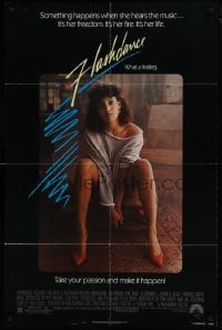2r392 FLASHDANCE 1sh 1983 sexy dancer Jennifer Beals, take your passion and make it happen!