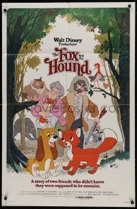 2r407 FOX & THE HOUND 1sh 1981 two friends who didn't know they were supposed to be enemies!