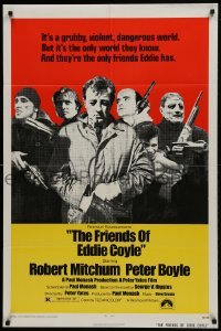 2r418 FRIENDS OF EDDIE COYLE 1sh 1973 Robert Mitchum lives in a grubby, violent, dangerous world!