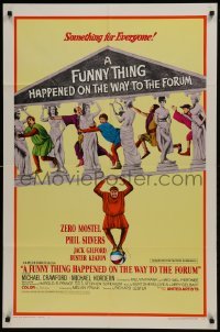 2r429 FUNNY THING HAPPENED ON THE WAY TO THE FORUM style A 1sh 1966 wacky image of Zero Mostel!