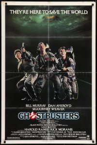 2r439 GHOSTBUSTERS 1sh 1984 Bill Murray, Aykroyd & Harold Ramis are here to save the world!