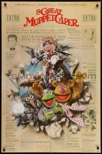 2r463 GREAT MUPPET CAPER 1sh 1981 Jim Henson, Kermit the frog, great Drew Struzan artwork!