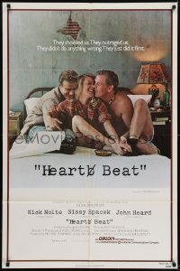 2r486 HEART BEAT int'l 1sh 1980 Nick Nolte, Sissy Spacek, & John Heard in bed together!