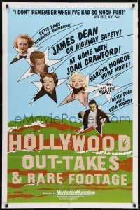 2r511 HOLLYWOOD OUT-TAKES 1sh 1983 James Dean, Marilyn Monroe, Bela Lugosi, Joan Crawford!