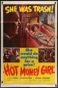 2r524 HOT MONEY GIRL 1sh 1961 Eddie Constantine, bad Dawn Addams does anything for a price!