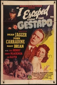 2r543 I ESCAPED FROM THE GESTAPO 1sh 1943 Dean Jagger is tortured by Nazi agents, by Edgar Ulmer!