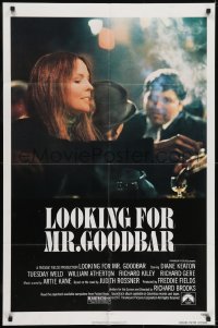2r620 LOOKING FOR MR. GOODBAR 1sh 1977 close up of Diane Keaton, directed by Richard Brooks!