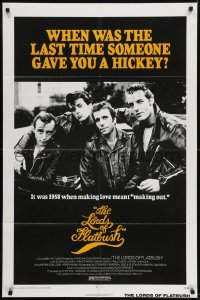 2r624 LORDS OF FLATBUSH 1sh R1977 cool portrait of Fonzie, Rocky, & Perry as greasers in leather!