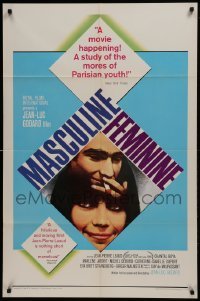 2r650 MASCULINE-FEMININE 1sh 1966 Jean-Luc Godard's Masculin, Feminin