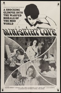 2r662 MINISKIRT LOVE 1sh 1967 Lou Campa sexploitation, sexy warped mod world morals!