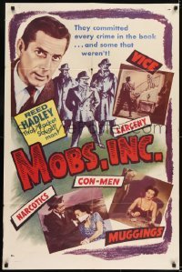 2r665 MOBS, INC. 1sh 1956 Reed Hadley, Marjorie Reynolds, vice, narcotics, and more!